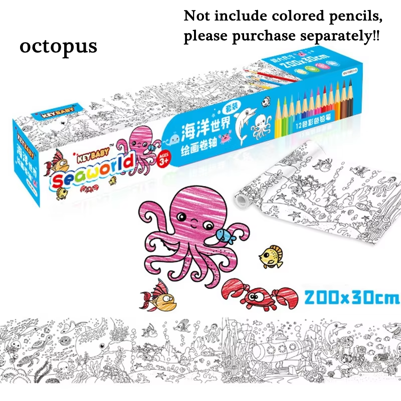 Children Drawing Roll Diy Painting Graffiti Scroll Coloring Roll Educational Toys For Kids Baby Gift 17 Children Drawing Roll Diy Painting Graffiti Scroll Coloring Roll Educational Toys For Kids Baby Gift