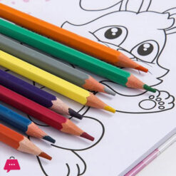 Colouring And Scratch Book With Colours Stencil Wooden Pencil