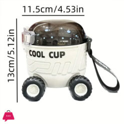 Cool Cartoon Mars For Rover Water Cup With Straw - Portable Durable Polycarbonate Plastic Fun Design