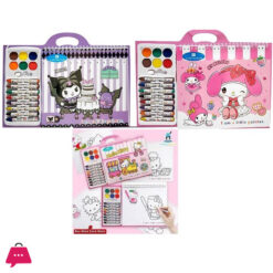 Creative Kit - Coloring Book 12 Sheets Paint 6 Colors, Wax Pencil 8 Colors.