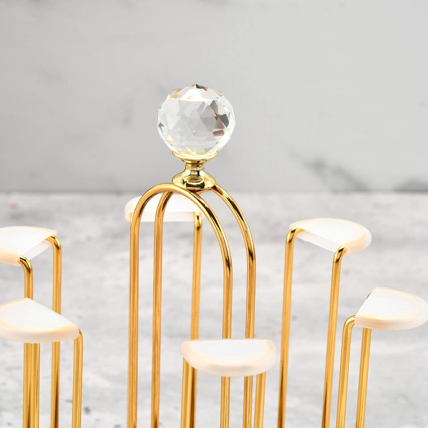 Cup Rack Mug Holder Showcase Modern 6 Mug Hooks Tree Stand Kitchen Table Mirrored Teacups