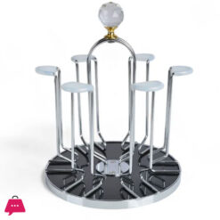 Cup Rack Mug Holder Showcase Modern 6 Mug Hooks Tree Stand Kitchen Table Mirrored Teacups