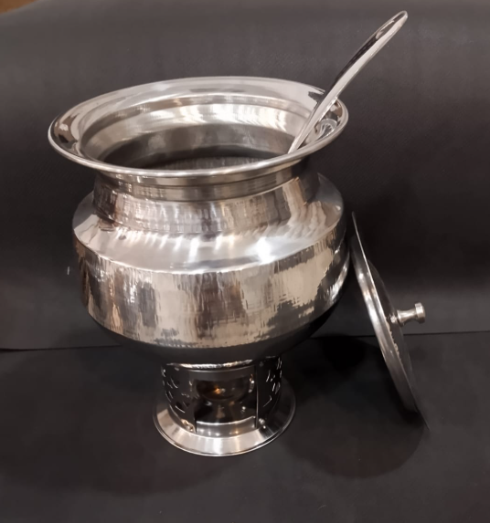 Cute Mini Steel Daigh With Stand And Lid 10 Pcs Set