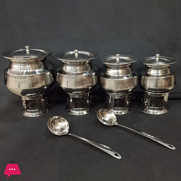 Cute Mini Steel Daigh With Stand And Lid 10 Pcs Set 16 Cute Mini Steel Daigh With Stand And Lid 10 Pcs Set