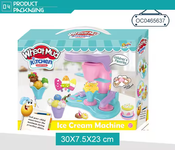 Diy Kitchen Creation Set Toys Play Dough Ice Cream Maker With Molds