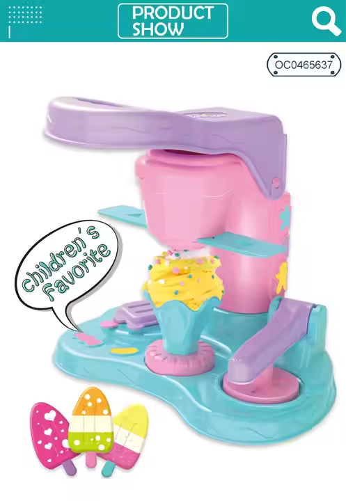 Diy Kitchen Creation Set Toys Play Dough Ice Cream Maker With Molds