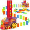 Domino Train Toy, Domino Blocks Set For Kids, Educational Game Play Set With Light &Amp; Sound Stacking Toys For Boys And Girls 3+ Years (Multi Color)