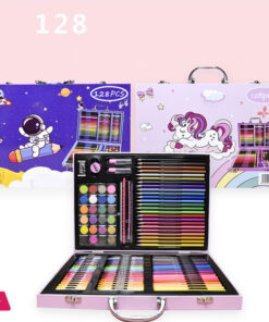 Drawing Art Set for Kids Painting Box Packing Crayon Watercolor Painting Set - 128 Pcs