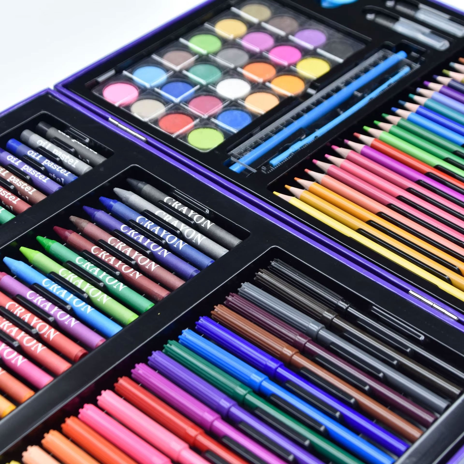 Drawing Art Set For Kids Painting Box Packing Crayon Watercolor Painting Set - 128 Pcs