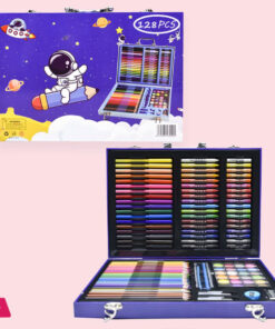 Drawing Art Set For Kids Painting Box Packing Crayon Watercolor Painting Set - 128 Pcs - Image 3