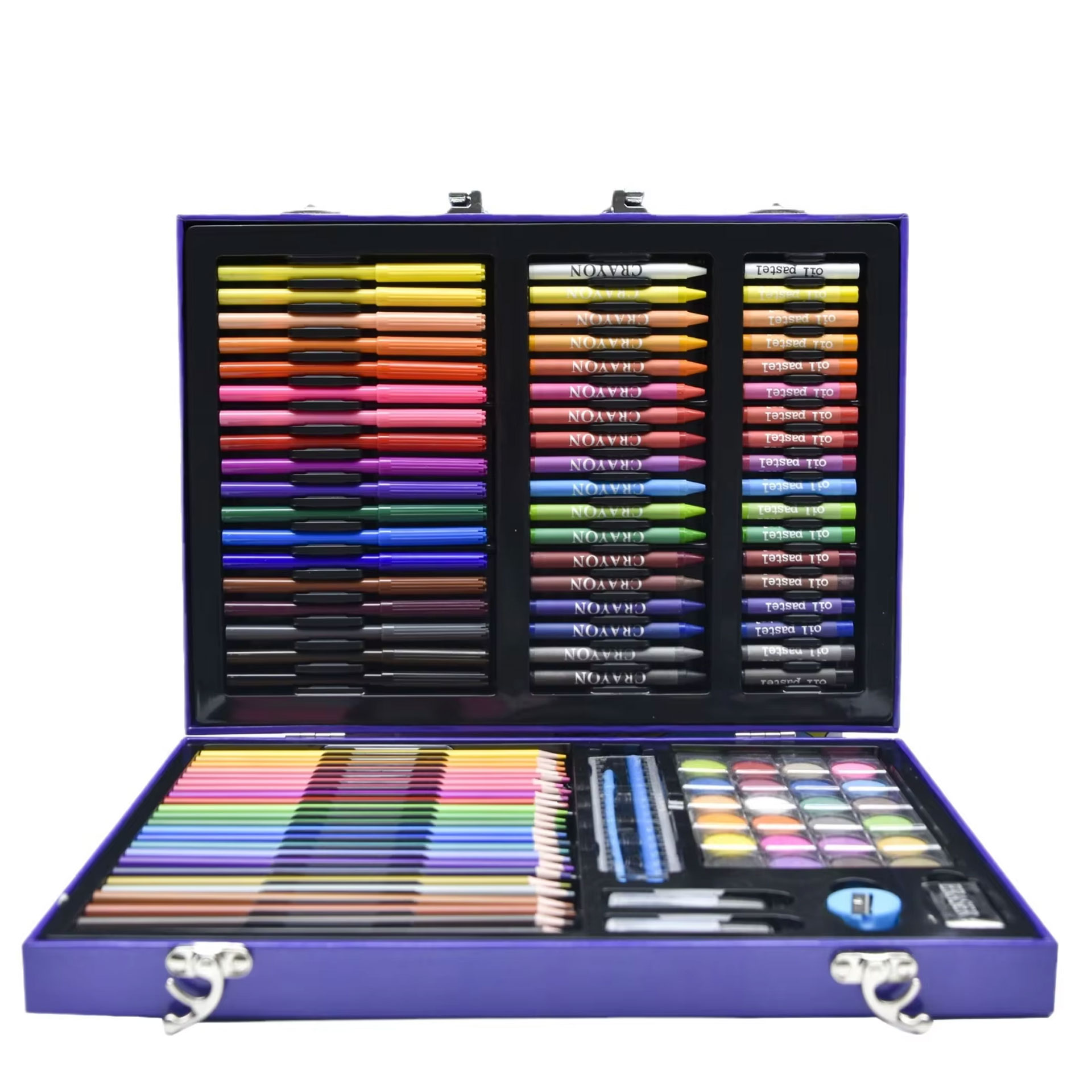 Drawing Art Set For Kids Painting Box Packing Crayon Watercolor Painting Set - 128 Pcs