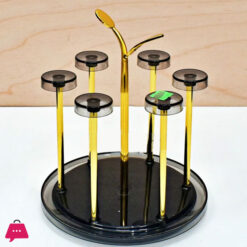 Durable Rust Free Scratch Free Rotating 6 Pcs Glass Tumbler Holder