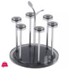 Durable Rust Free Scratch Free Rotating 6 pcs Glass Tumbler Holder