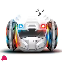 Electric Battery Operate Flashing Light Music Rolling Toy Rotation 360 Degree Robot Balance Car for Kid