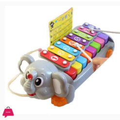 Elephant Musical Piano With 6 Music Sheets And 2 Percussion Sticks For Children'S