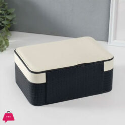 Faux Leather Wood Jewelry Box 1 Pcs