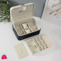 Faux Leather Wood Jewelry Box 1 Pcs