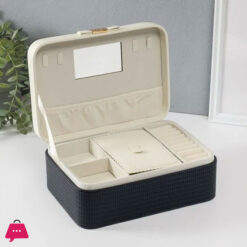 Faux Leather Wood Jewelry Box 1 Pcs