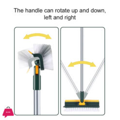 Floor Scrub Brush 3 In 1 Long Handle Removable Adjustable Wiper Broom