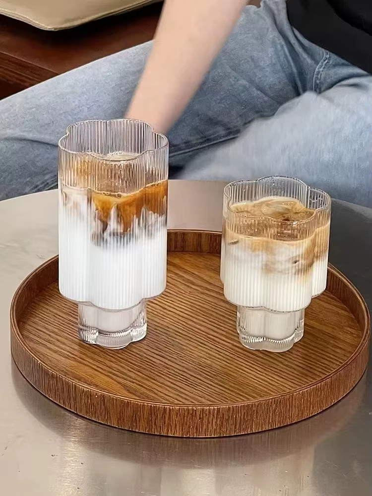 Flower Shape Glass Set Home Table Decor Creative Drinkware Glassware Set Of 6