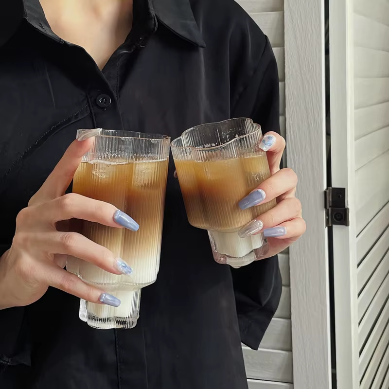 Flower Shape Glass Set Home Table Decor Creative Drinkware Glassware Set Of 6