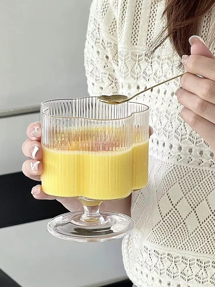 Flower Shape Glass Set Home Table Decor Creative Drinkware Glassware Set Of 6