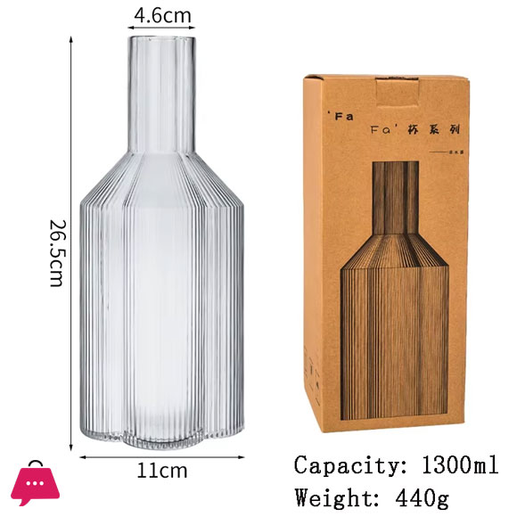 Flower Shaped Bedside Carafe 1500Ml 5 Flower Shaped Bedside Carafe 1500Ml - Image 3