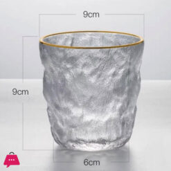 Frosted Glass Cup Glacier Tumbler Lead-Free Heat Resistant Transparent Crystal Multi Pattern Drinkware