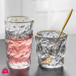 Frosted Glass Cup Glacier Tumbler Lead-Free Heat Resistant Transparent Crystal Multi Pattern Drinkware