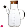 Glass Olive Oil Dispenser Bottle Leakproof Oil and Vinegar Dispenser Cruet with Non-Slip Handle 1000 ML