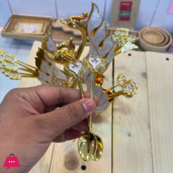 Golden Swan Design Spoon Set