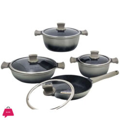 GV368 8 Pcs Cook Set Black-Gray