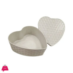 Heart Rattan-Like Plastic Organizer Box
