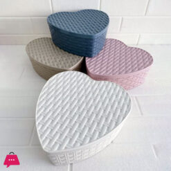 Heart Rattan-Like Plastic Organizer Box