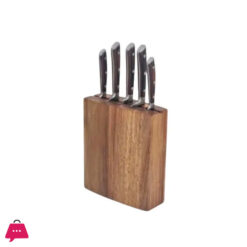 HP82 6 Pcs Knief Set Wood Brown