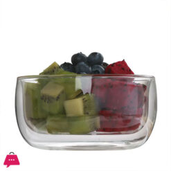 Insulated Double Wall Borosilicate Glass Salad Soup Icecream Serving Bowl