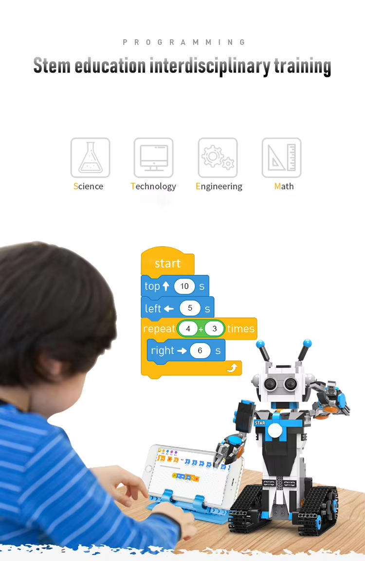 Intelligent Programming Building Block Robot Steam Educational Gifts Toys