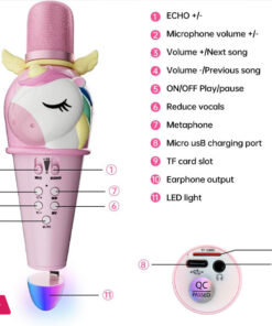 Kids Karaoke Microphone Machine For Kids Toys With Wireless Bluetooth Mic Speaker 10 Kids Karaoke Microphone Machine For Kids Toys With Wireless Bluetooth Mic Speaker - Image 2