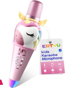 Kids Karaoke Microphone Machine for Kids Toys with Wireless Bluetooth Mic Speaker