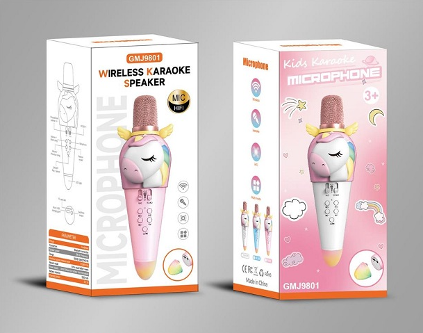 Kids Karaoke Microphone Machine For Kids Toys With Wireless Bluetooth Mic Speaker