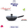 Kitchen King Imperial Wok Long Handle Glass Lid  20cm