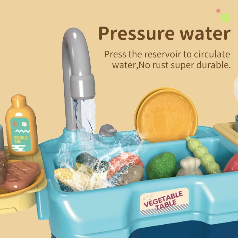 Kitchen Washing Dishes Basin Plastic Toy With Toys