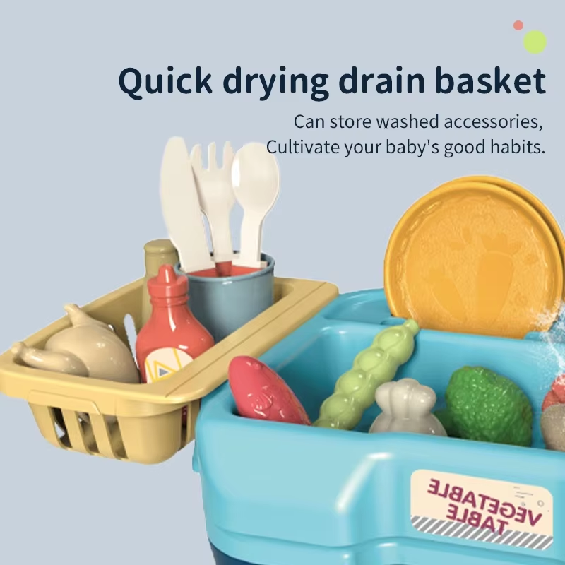 Kitchen Washing Dishes Basin Plastic Toy With Toys
