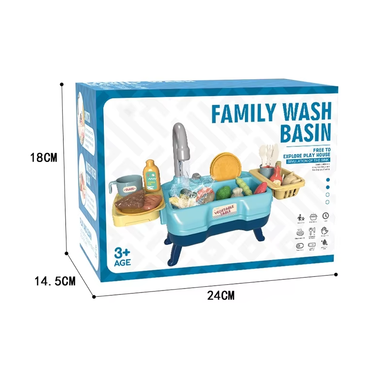 Kitchen Washing Dishes Basin Plastic Toy With Toys
