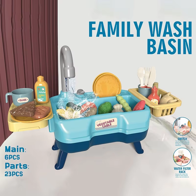 Kitchen Washing Dishes Basin Plastic Toy With Toys