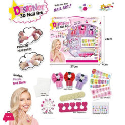 Manicure Set Nail Art-3 Varnish + Design