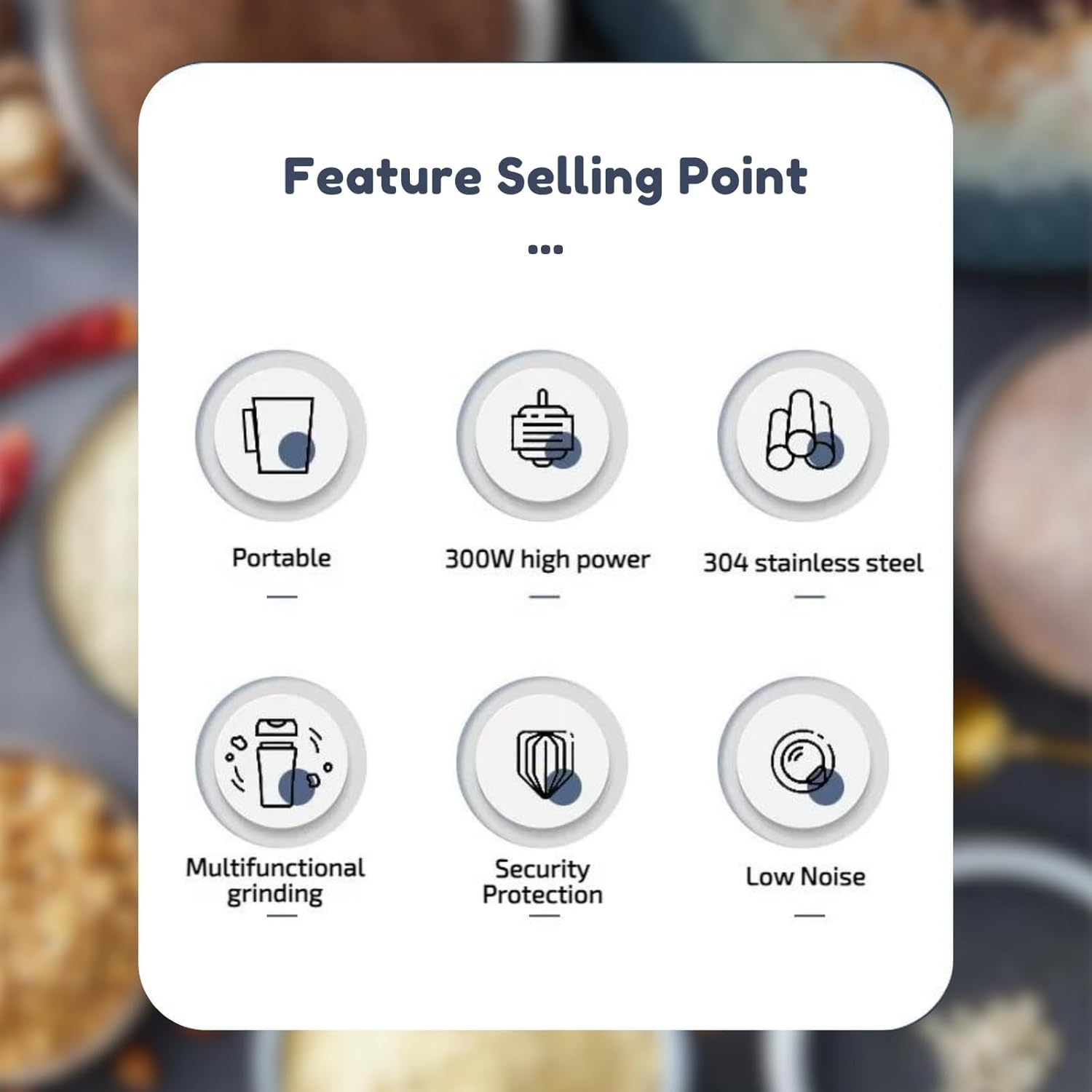 Multifunctional Powder Grinder Powder, Coffee Grinder Machine For Home. 500Ml