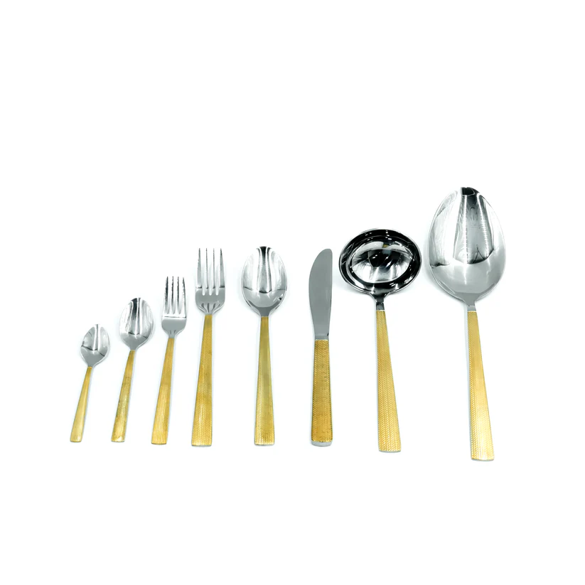 Nn-110 Stainless Steel 38-Piece Cutlery Set With Stand 18 Spoons, 12 Fork 6 Knives &Amp; 2 Serving Spoons