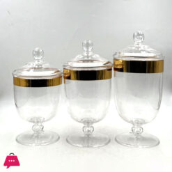 Nordic Acrylic Sealed Jar Transparent Plastic Storage Jar with Lid High Sugar Jar Candy Jar Living Room Decoration