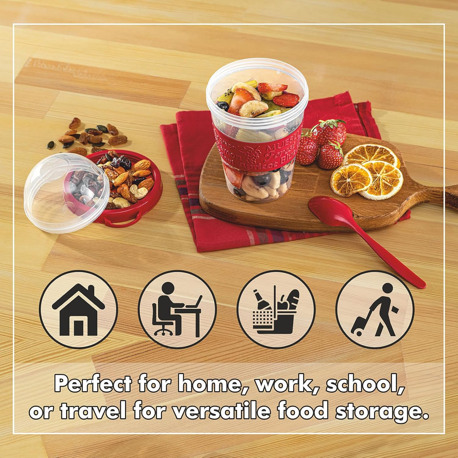 On-The-Go Cup With Spoon 8 On-The-Go Cup With Spoon